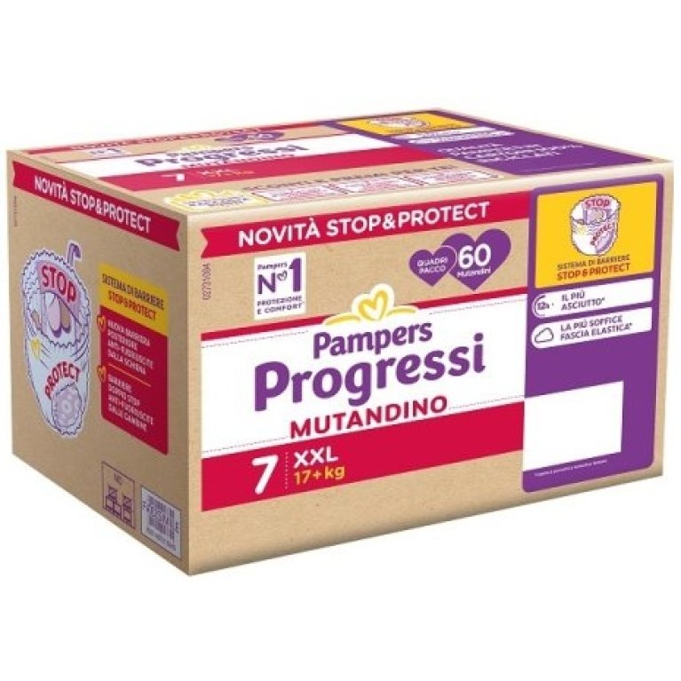 Pampers mutandino progressi quadripack tg 7 XXL 17+ kg