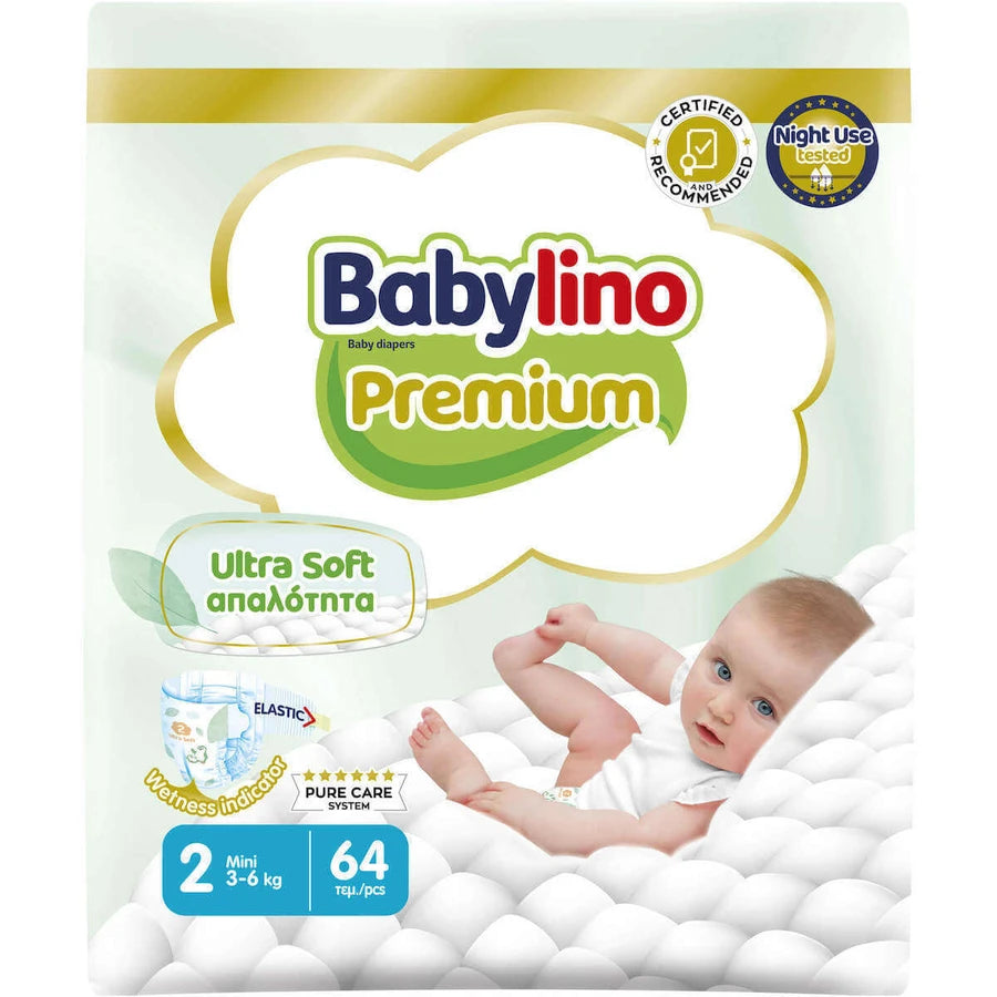 Babylino Premium Pannolino Tg. 2 (3-6 kg) 64 Pezzi