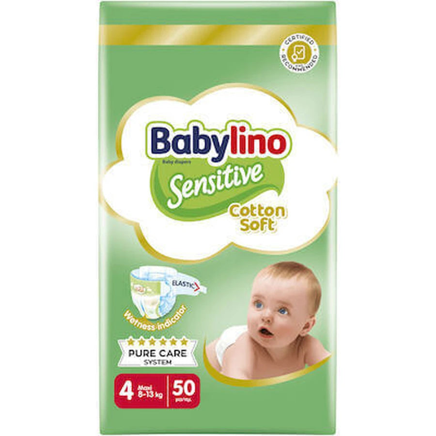 Babylino Sensitive Pannolino Tg. 4 (8-13 kg) 50 Pezzi