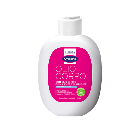 Euphidra AmidoMio Olio Corpo Per Neonati Con Olio Di Riso 200 ml