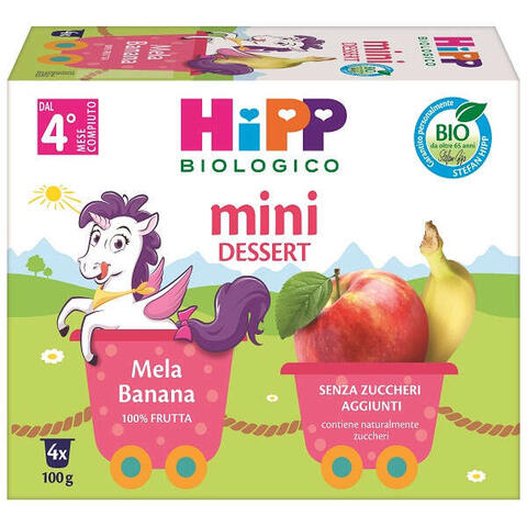 Hipp Bio Mini Dessert Mela/Banana 4x100 g