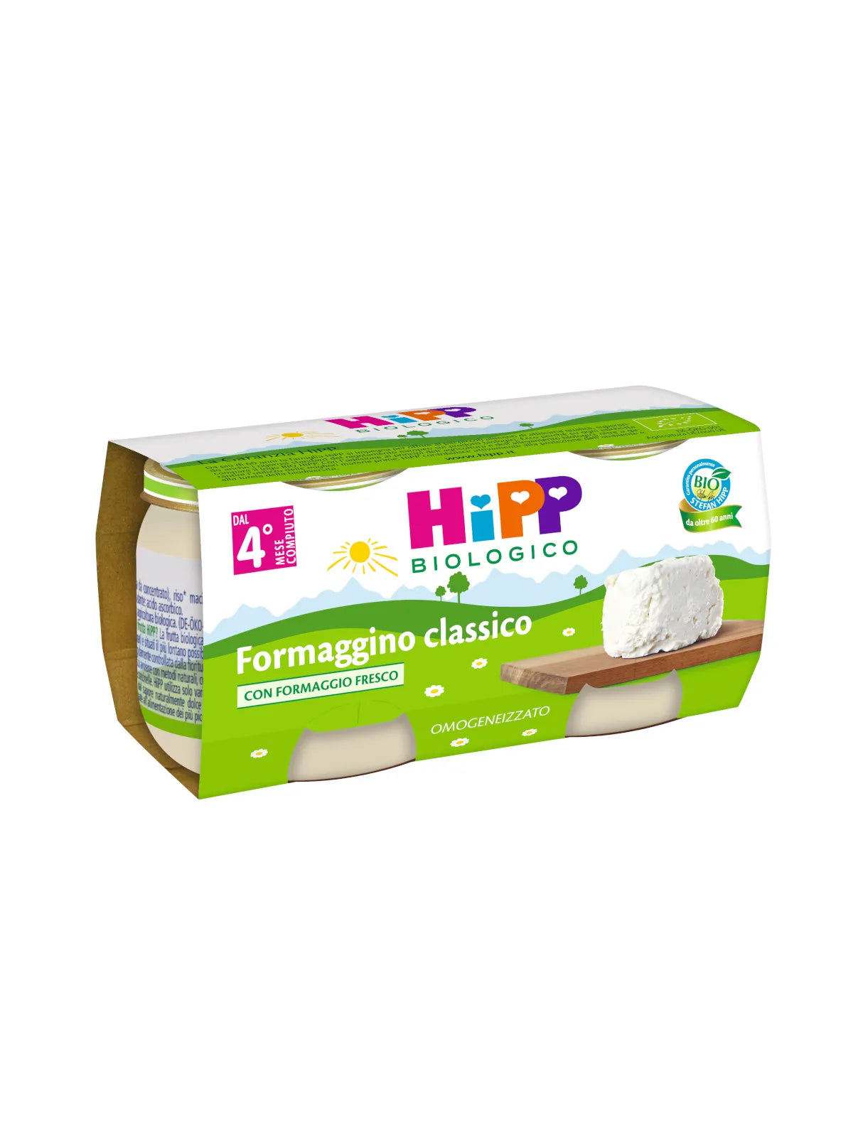 Hipp Omogeneizzato Biologico Formaggino Classico 2x80g
