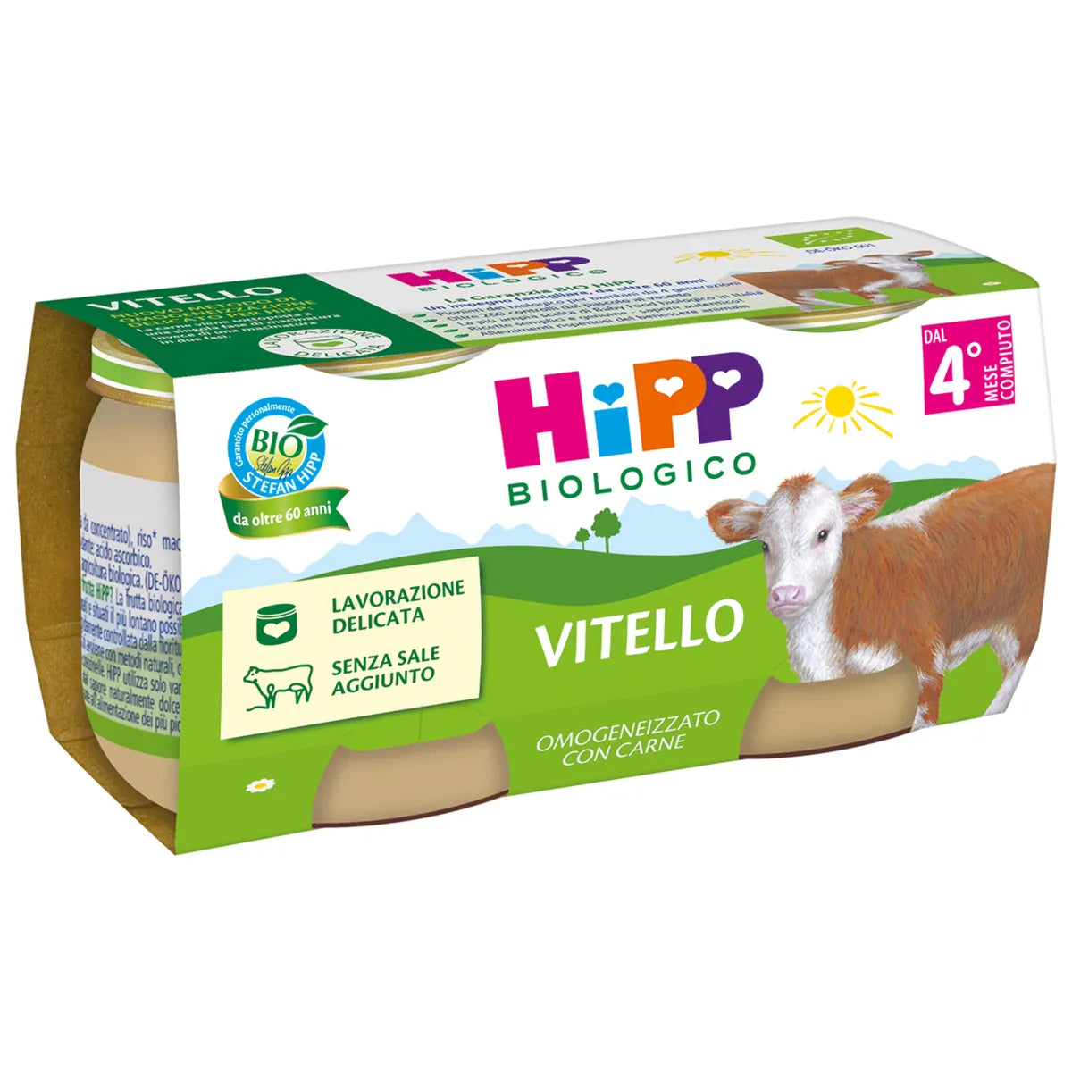 Hipp Omogeneizzato Biologico Vitello 2x80g
