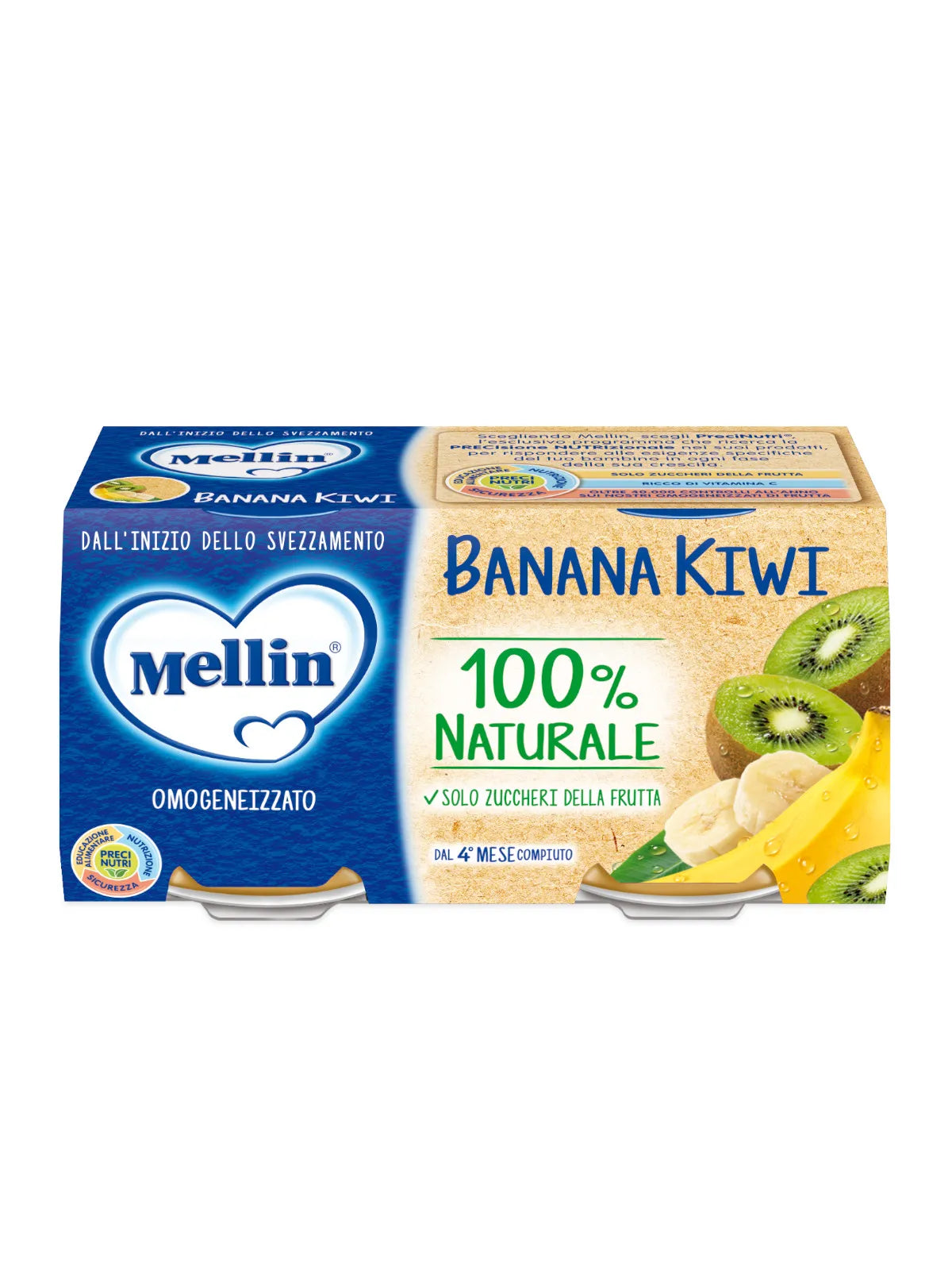 Mellin Omogeneizzato Banana Kiwi 2×100 gr