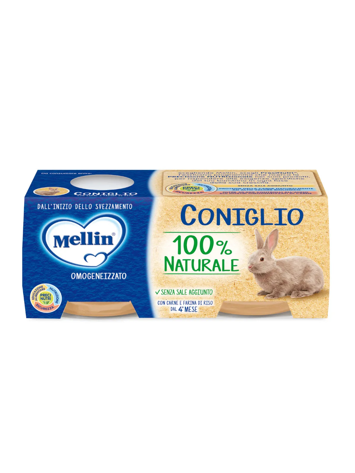 Mellin Omogeneizzato Coniglio 2×80 gr