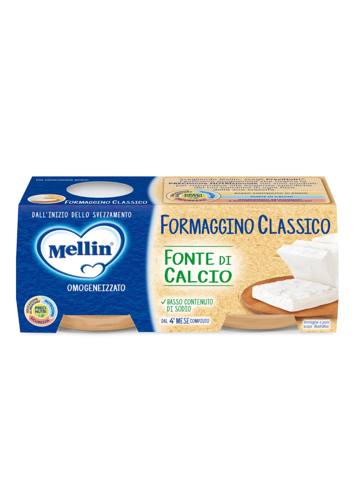 Mellin Omogenizzato Formaggino Classico 2×80 gr