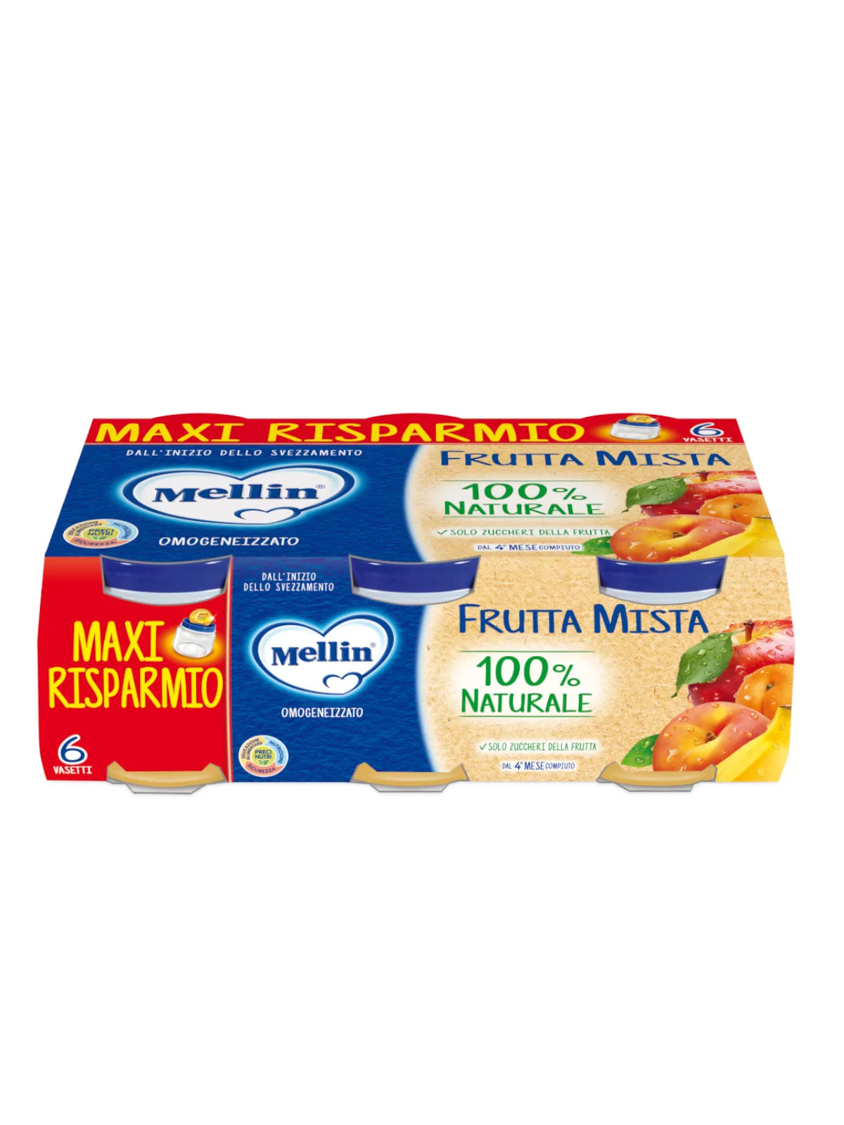 Mellin Omogeneizzato Frutta Mista 6×100 gr