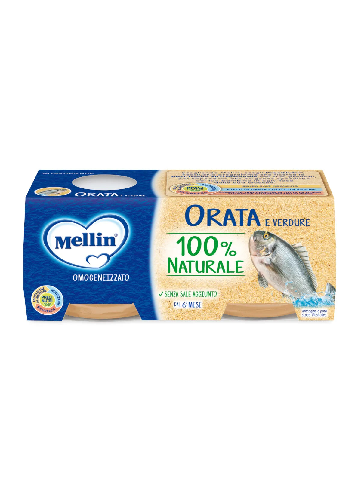 Mellin Omogeneizzato Orata 2×80 gr