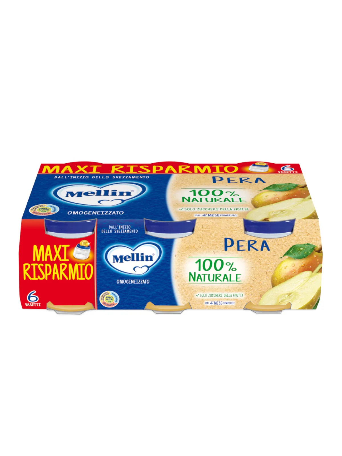 Mellin Omogeneizzato Pera 6×100 gr