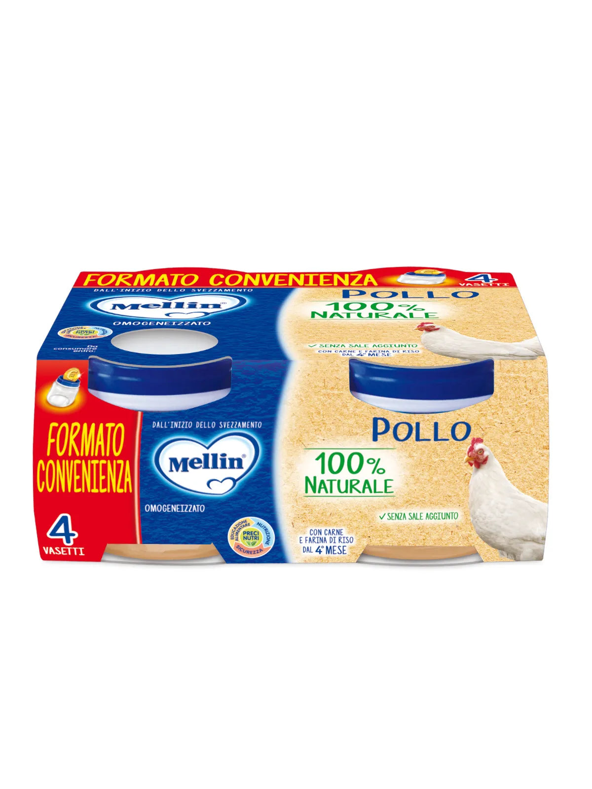 Mellin Omogeneizzato Pollo 4×80 gr