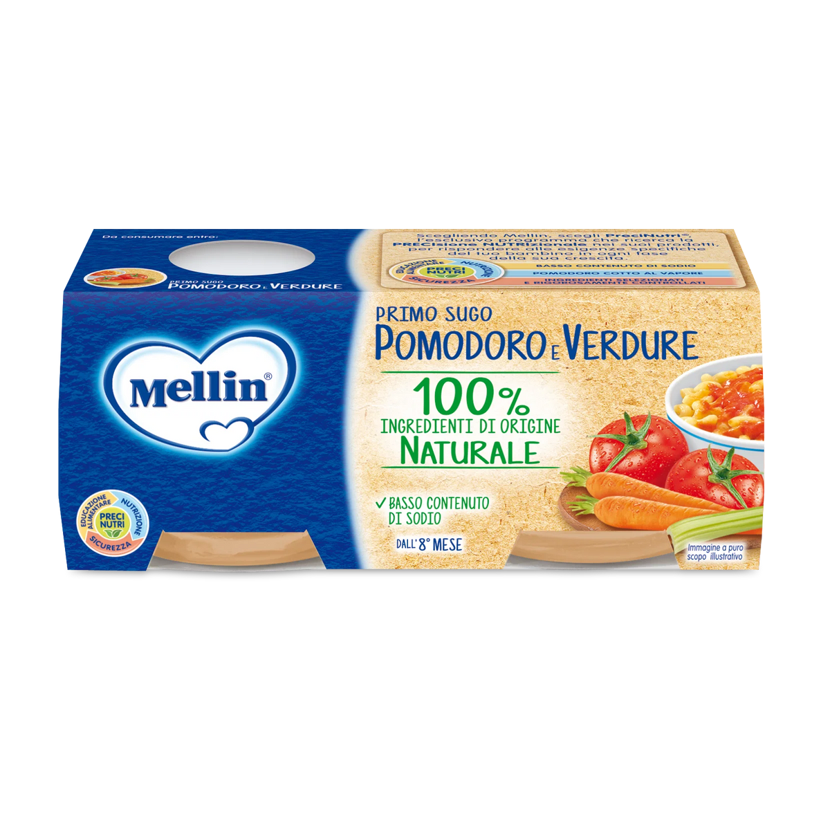 Mellin Omogenizzato Primo Pomodoro e Verdure 2x80 g