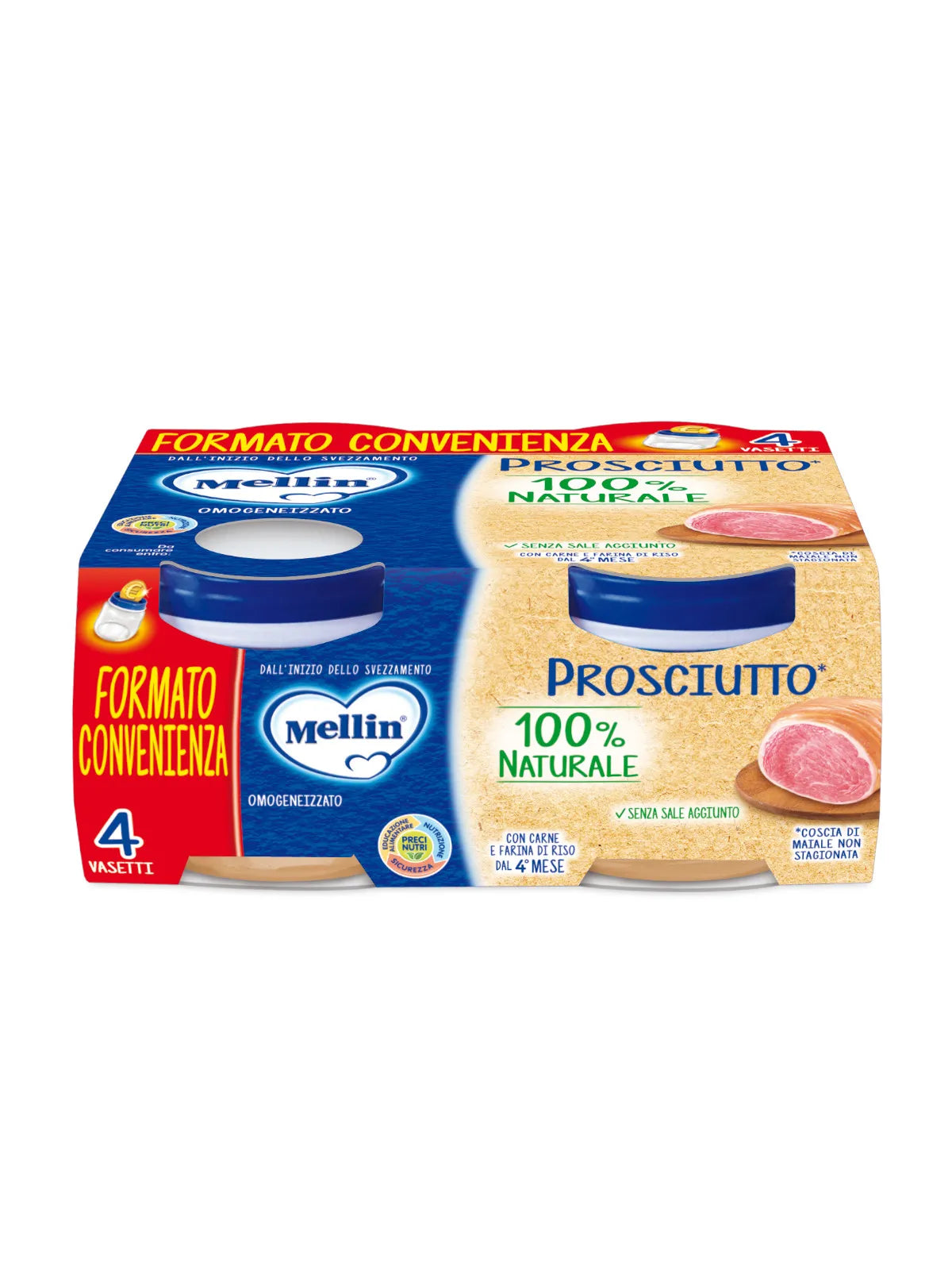 Mellin Omogeneizzato Prosciutto 4×80 gr