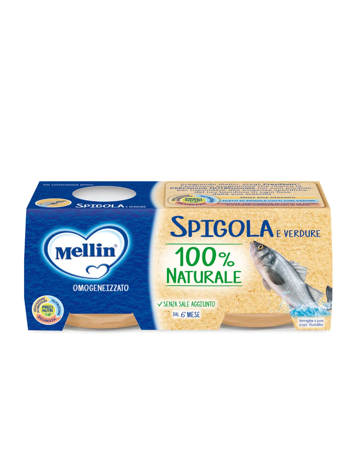 Mellin Omogeneizzato Spigola 2×80 gr