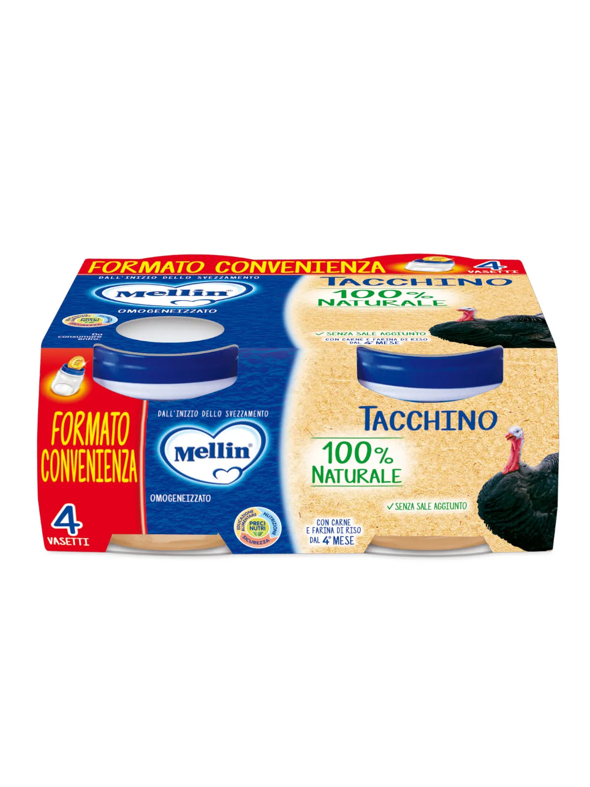 Mellin Omogeneizzato Tacchino 4×80 gr