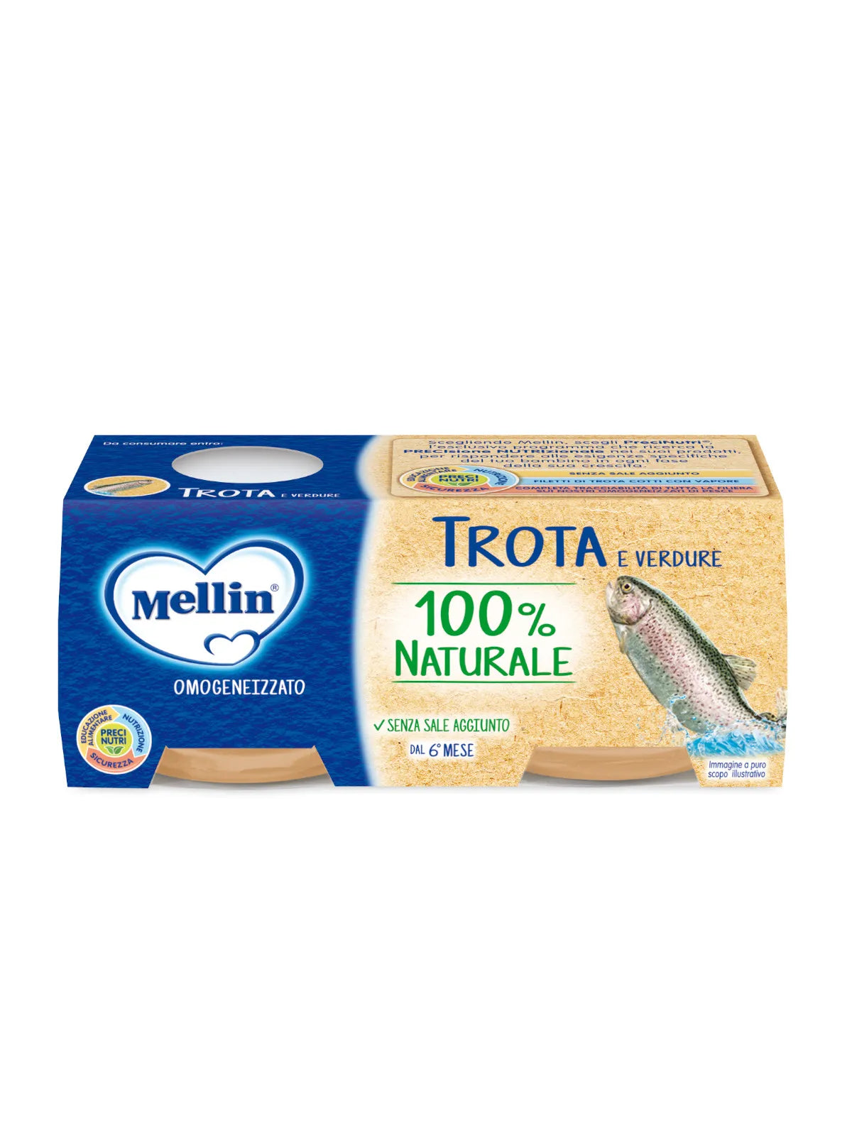 Mellin Omogeneizzato Trota 2×80 gr