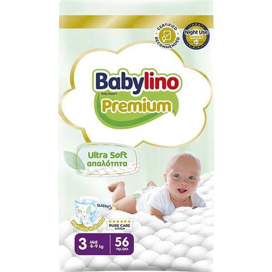 Babylino Premium Pannolino Tg. 3 (4-9 kg) 56 Pezzi