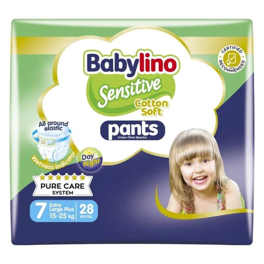 Babylino Sensitive Mutandino tg 7 (15-25 kg) 28 Pezzi