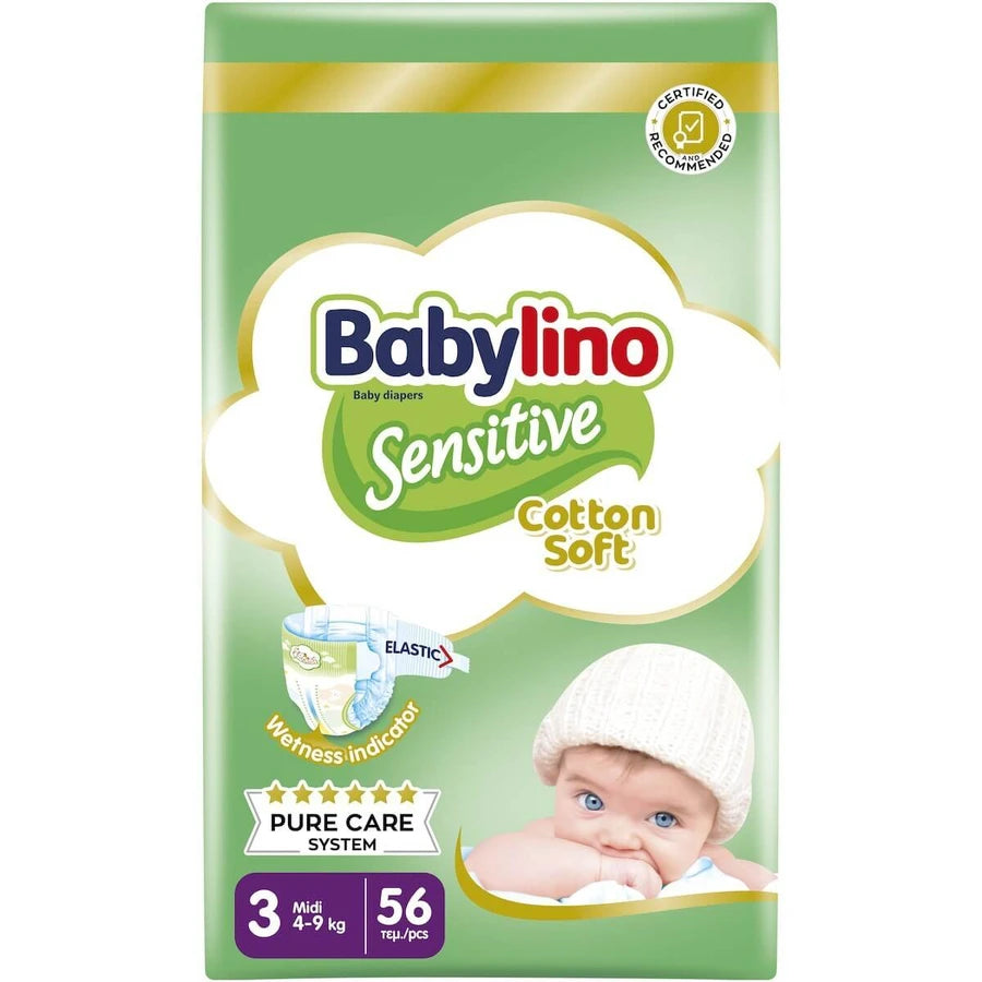 Babylino Sensitive Pannolino Tg. 3 (4-9 kg) 56 pezzi