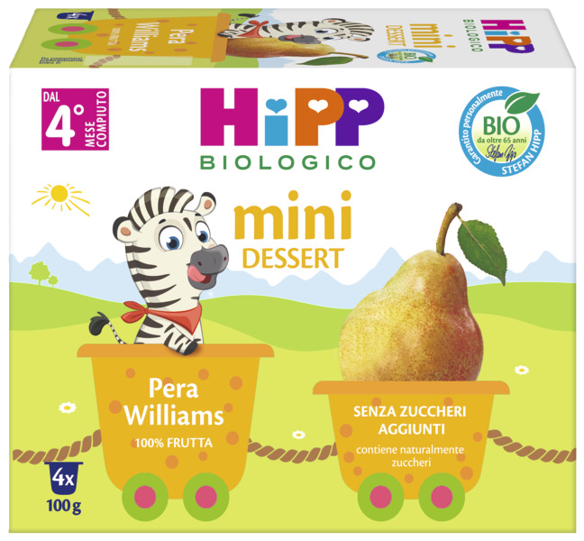 Hipp Bio Mini Dessert Pera Williams 4x100 g