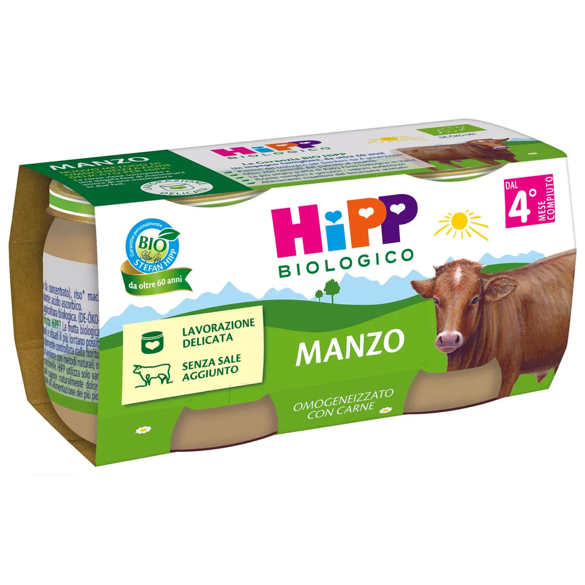 Hipp Omogeneizzato Biologico Manzo 2x80g
