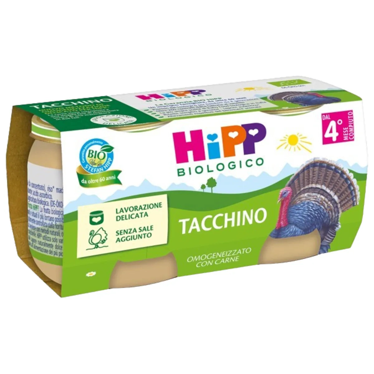 Hipp Omogeneizzato Biologico Tacchino 2x80g