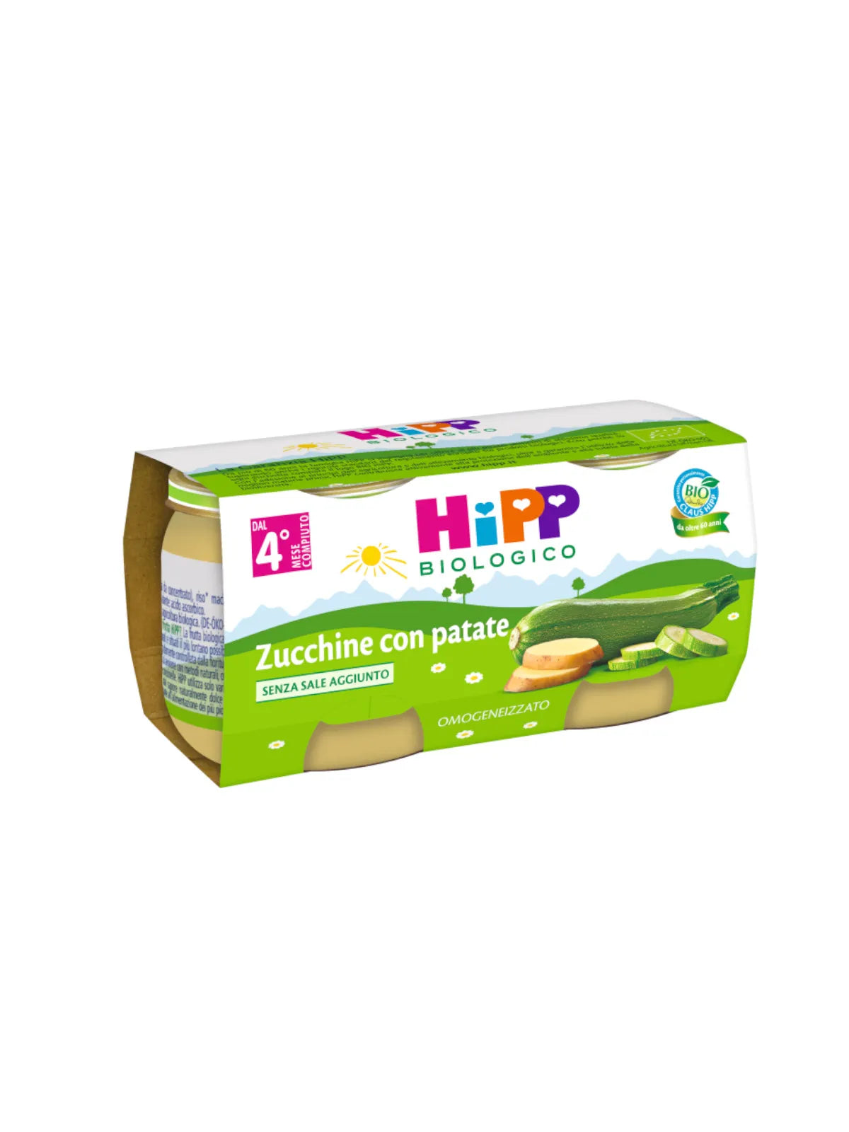 Hipp Omogeneizzato Biologico Zucchine con Patate 2x80g