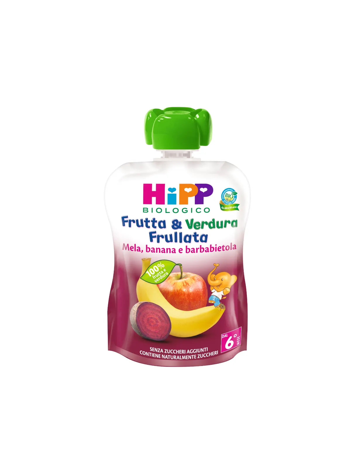 Hipp Frutta e Verdura Frullata Mela Banana e Barbabietola 90 gr