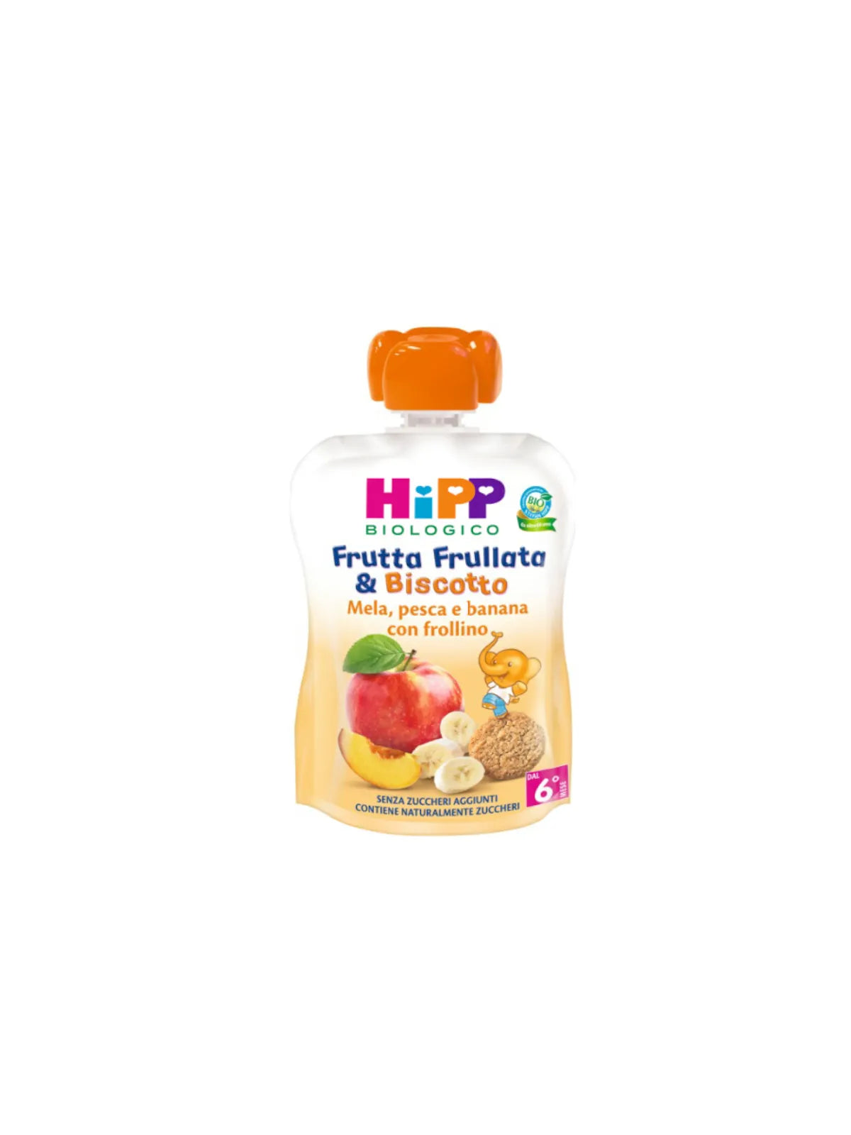 Hipp Frutta Frullata & Biscotto Mela Pesca e Banana con Frollino 90gr