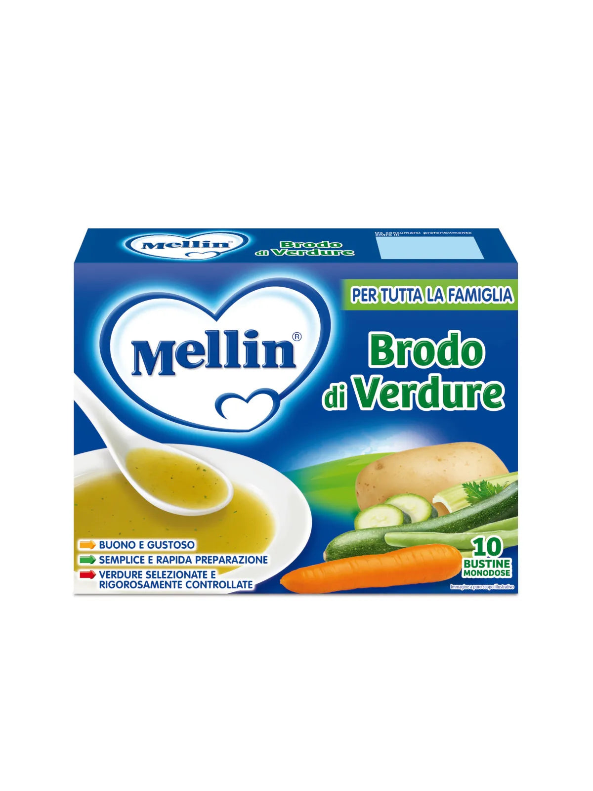 Mellin Brodo di Verdure 10×8 gr