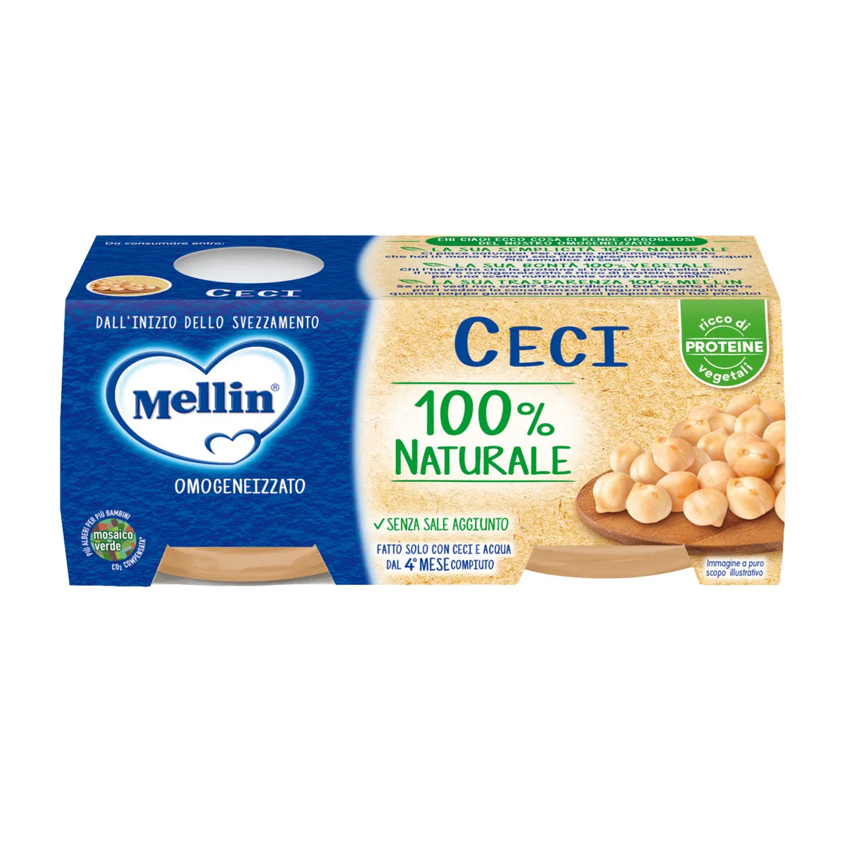 Mellin Omogeneizzato Ceci 2x80 gr