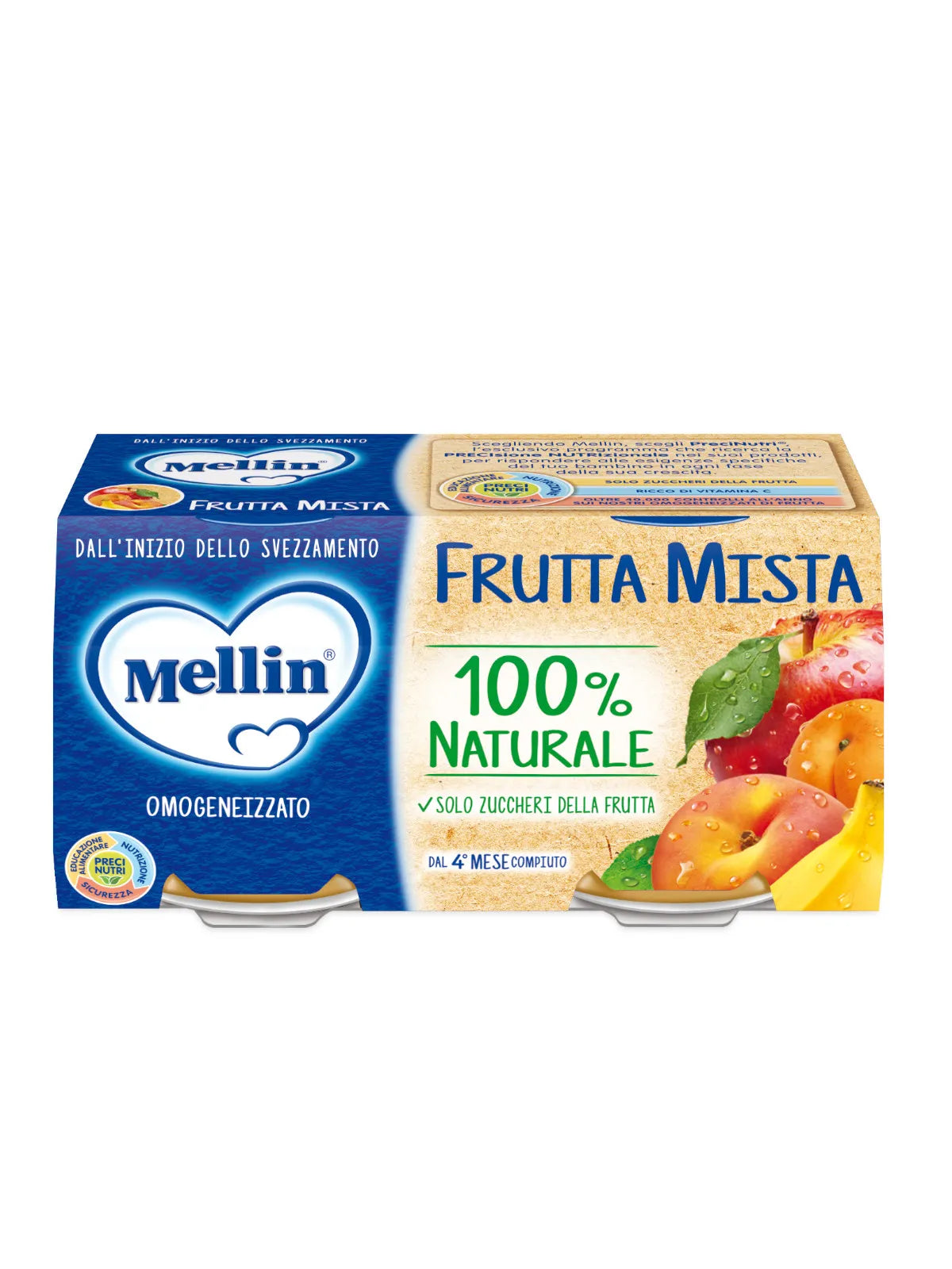 Mellin Omogeneizzato Frutta Mista 2×100 gr