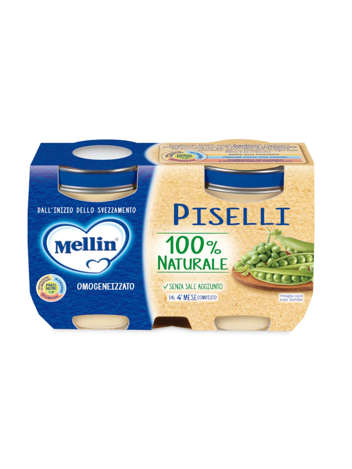 Mellin Omogeneizzato Piselli 2×125 gr