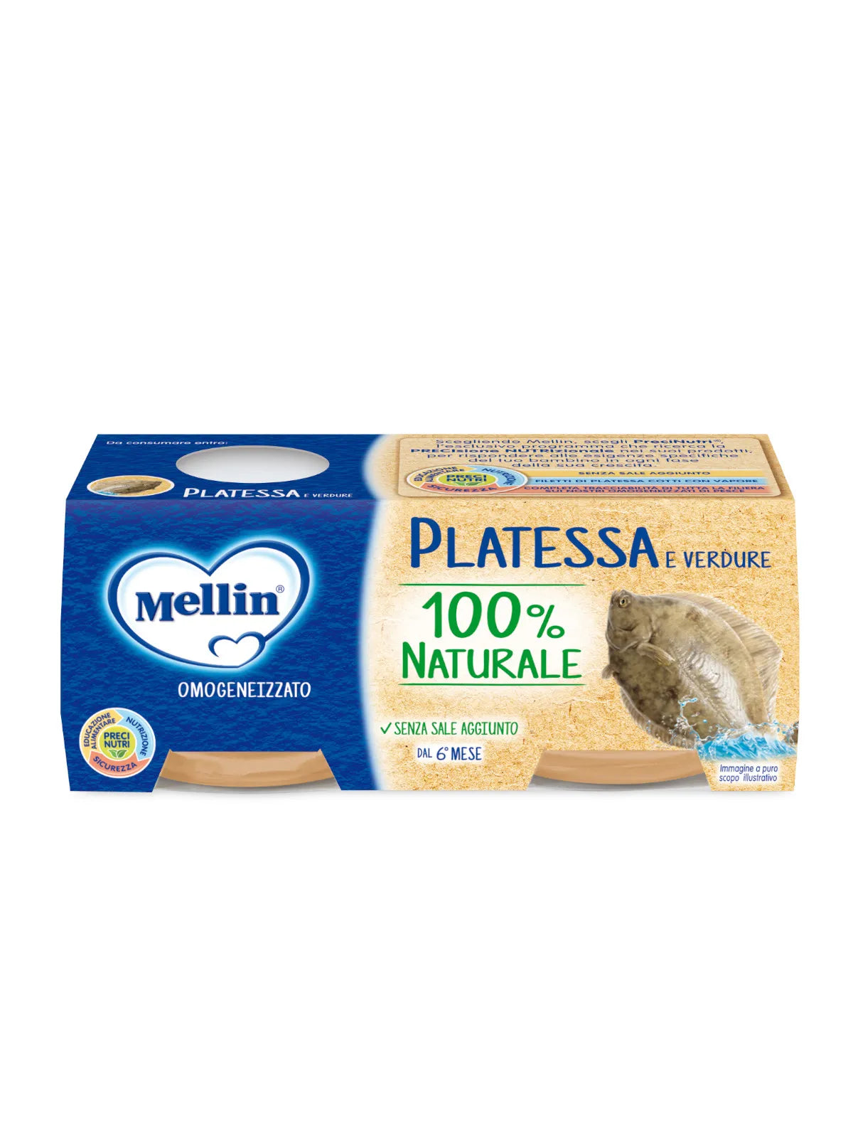 Mellin Omogeneizzato Platessa 2×80 gr