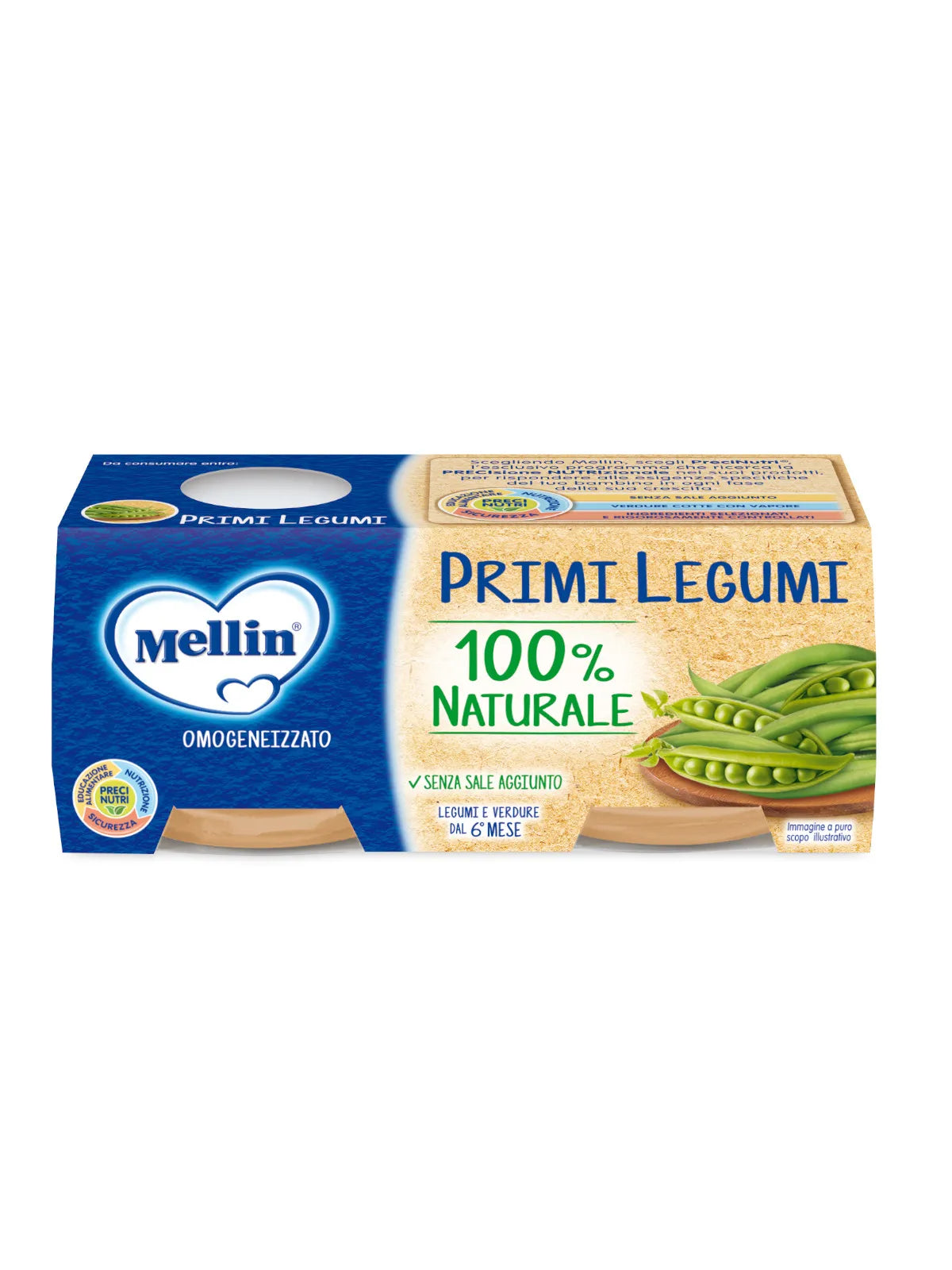 Mellin Omogeneizzato Primi Legumi 2×80 gr