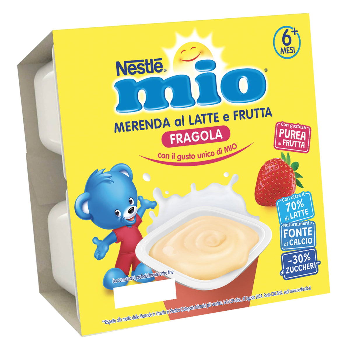 Nestlè Mio Merenda Latte e Fragola 4 x 100g
