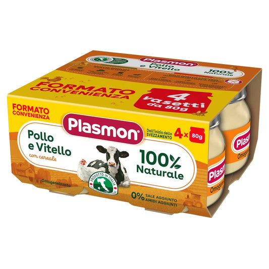 Plasmon Omogeneizzato Pollo - Vitello 4 x 80 g