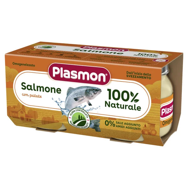 Plasmon Omogeneizzato Salmone E Verdura 2x80 G