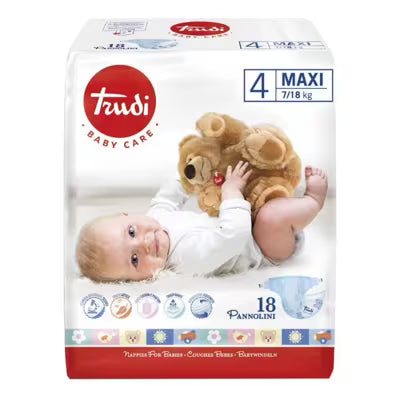 Trudi Pannolini Tg. 4 Maxi (7-18 Kg) 18 Pezzi