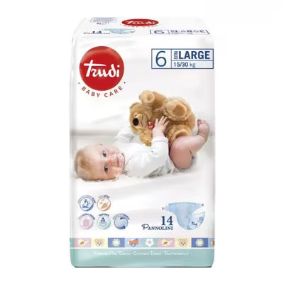 Trudi Pannolini Tg. 6 XL (15-30 kg) 14 Pezzi